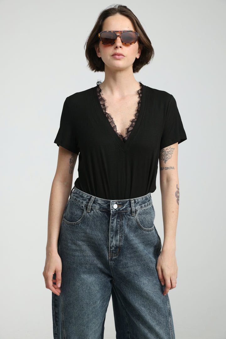 Mystery Black Rib T-Shirt