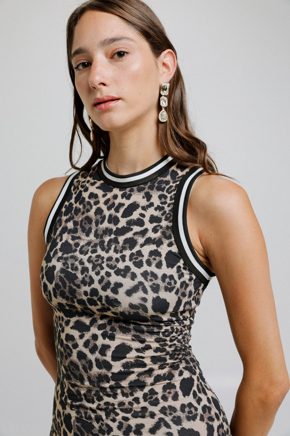 שמלת מקסי מנומרת לנשים דגם Taken Leopard Dress