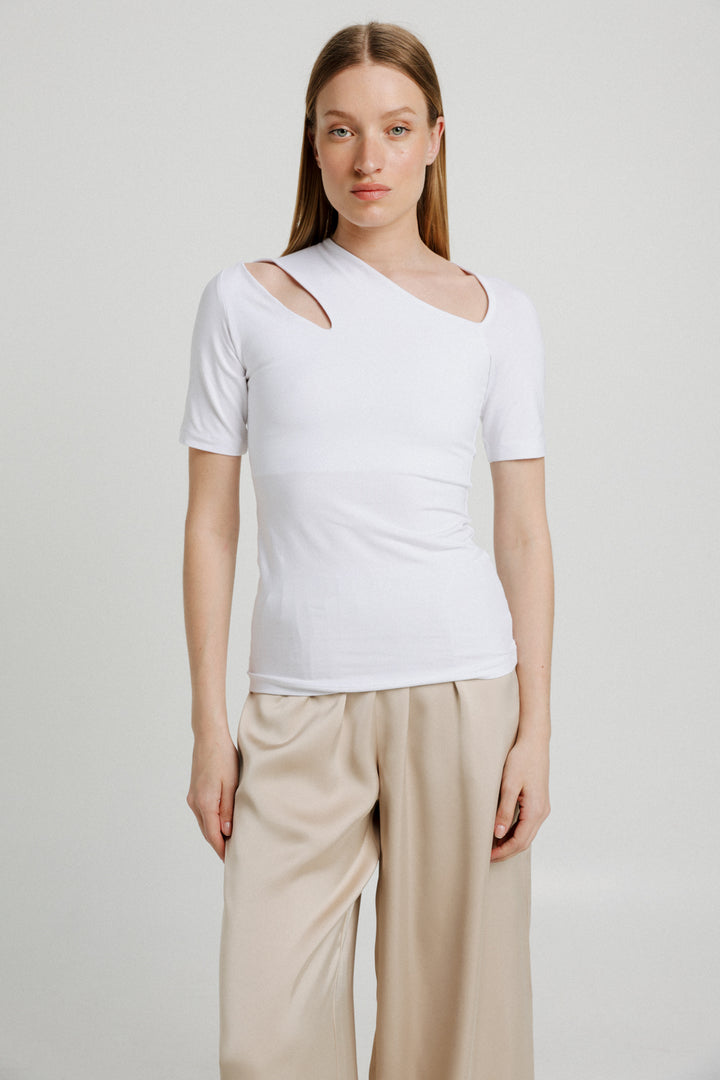 Scratch White T-Shirt