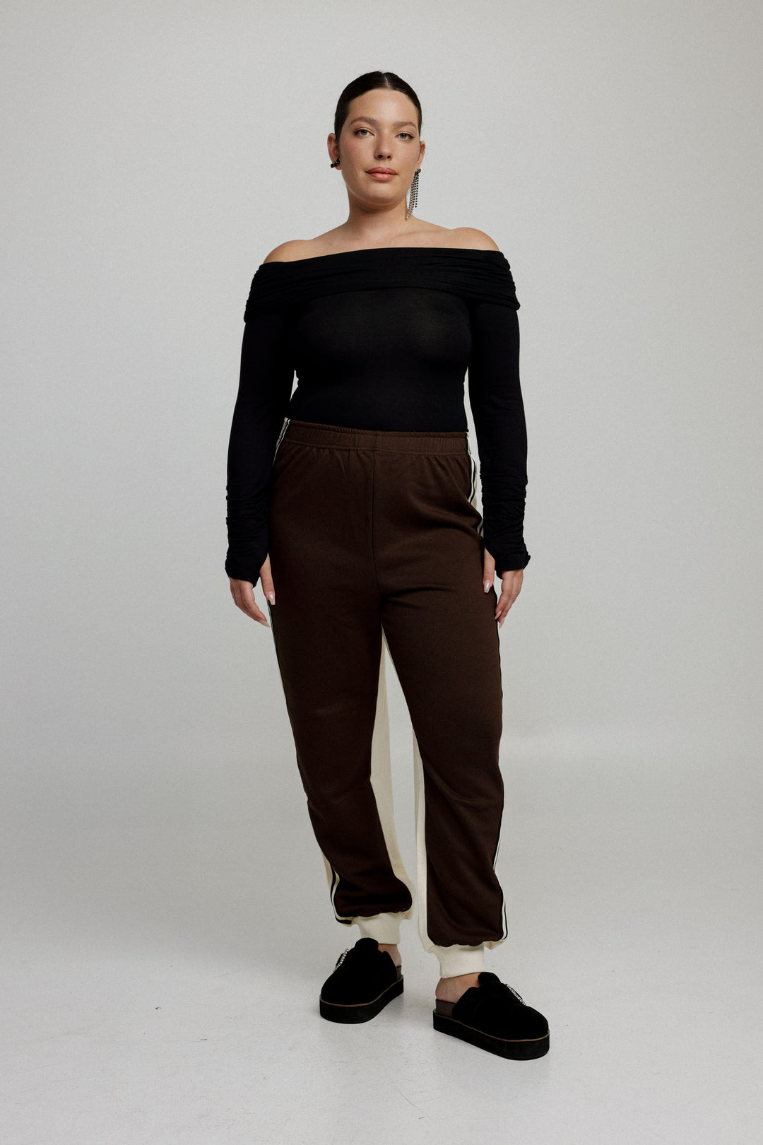 Shoko Brown/Cream Joggers