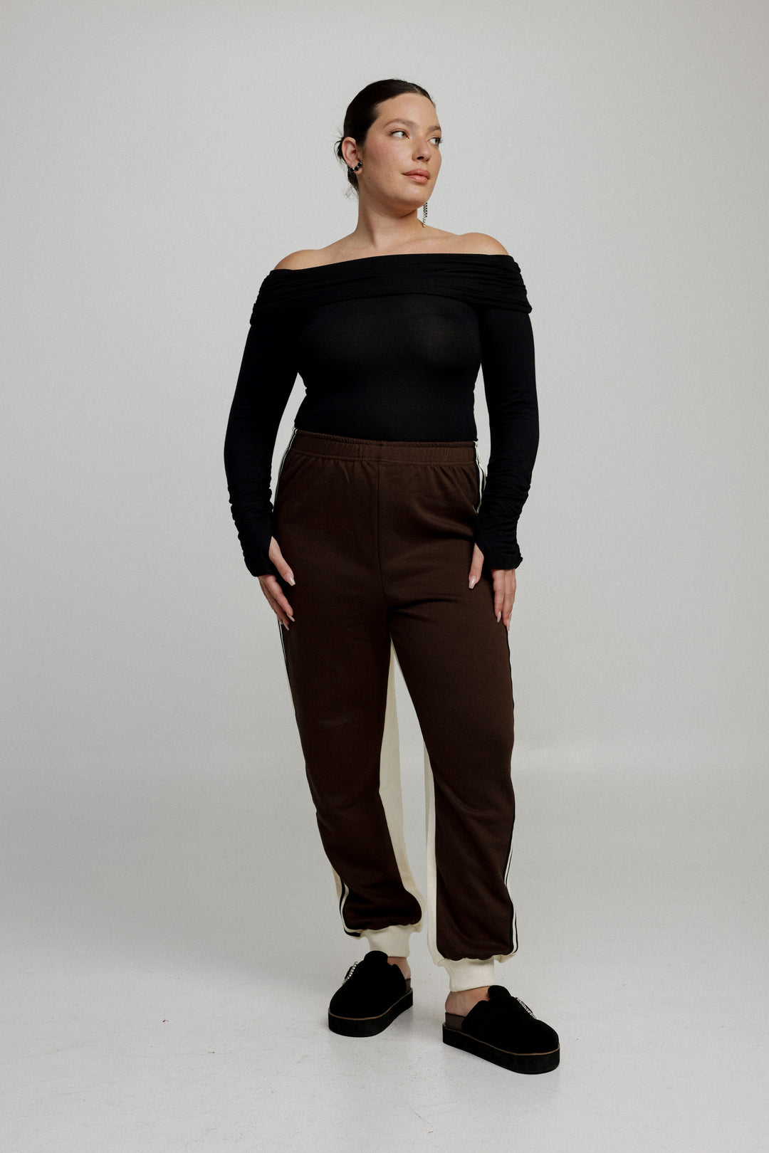 Shoko Brown/Cream Joggers