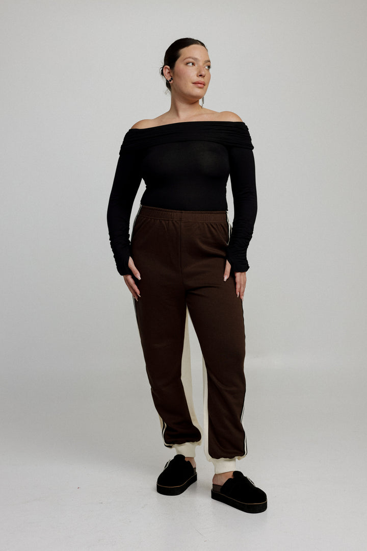 Shoko Brown/Cream Joggers