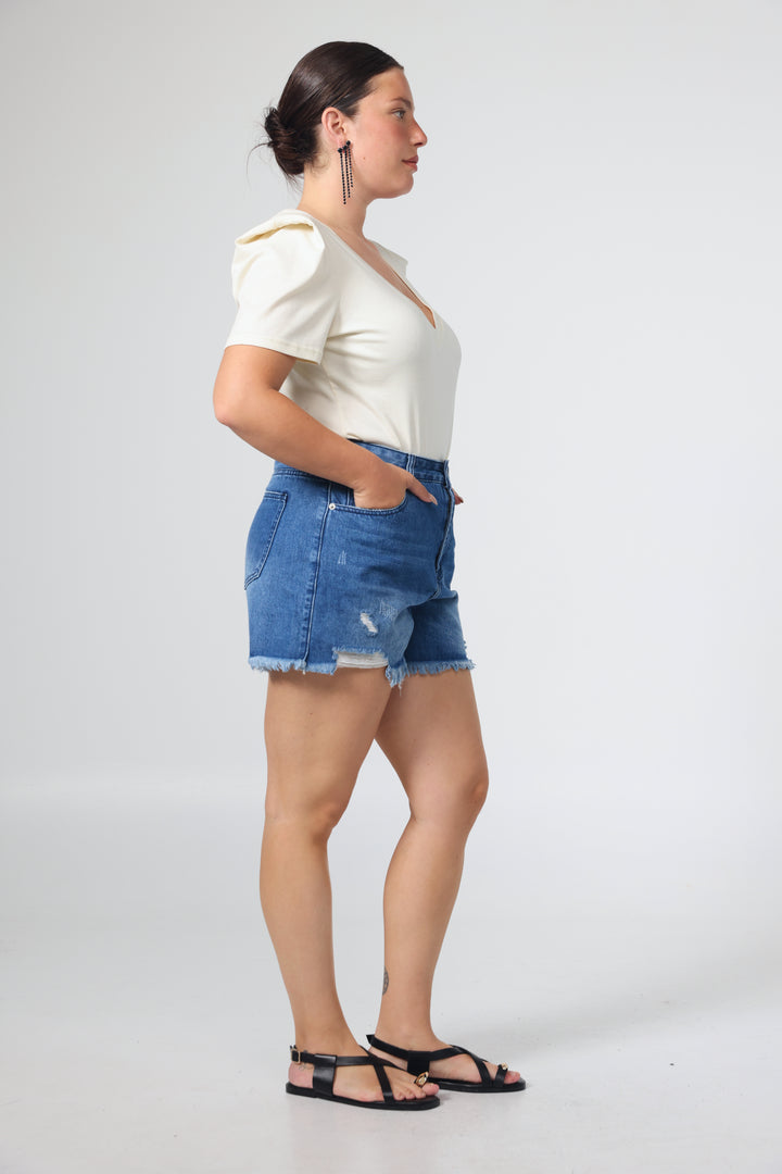 Star 403 Blue Denim Shorts