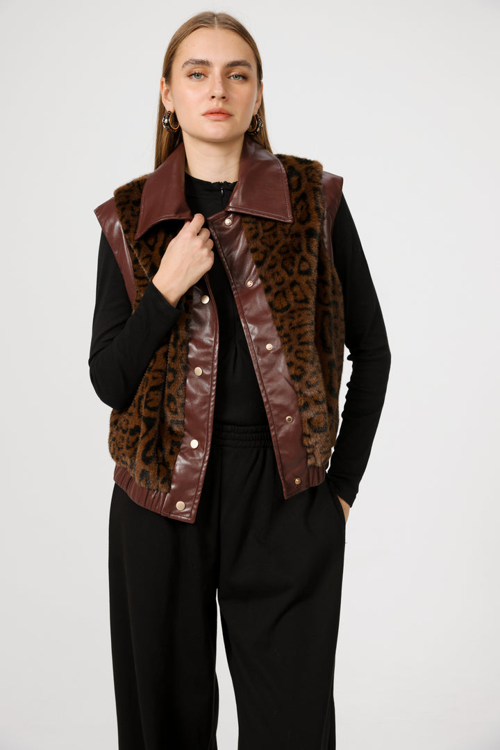 Fluffy Leopard Vest וסט מנומר רך