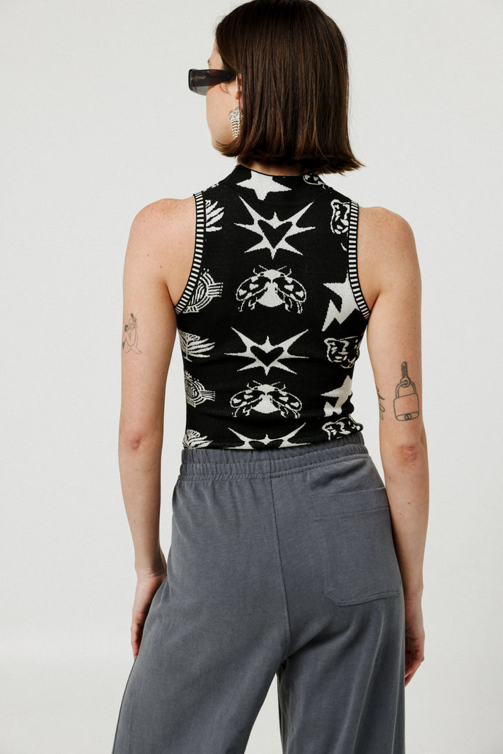 Flies Black Knitted Bodysuit