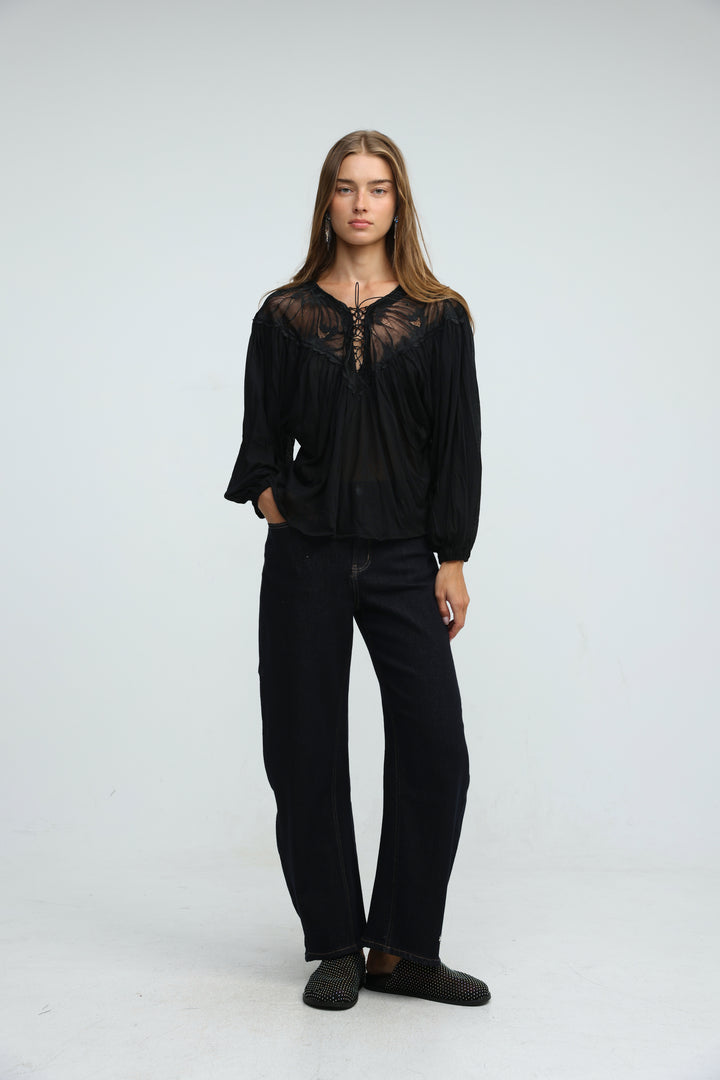 Reverie Black Blouse