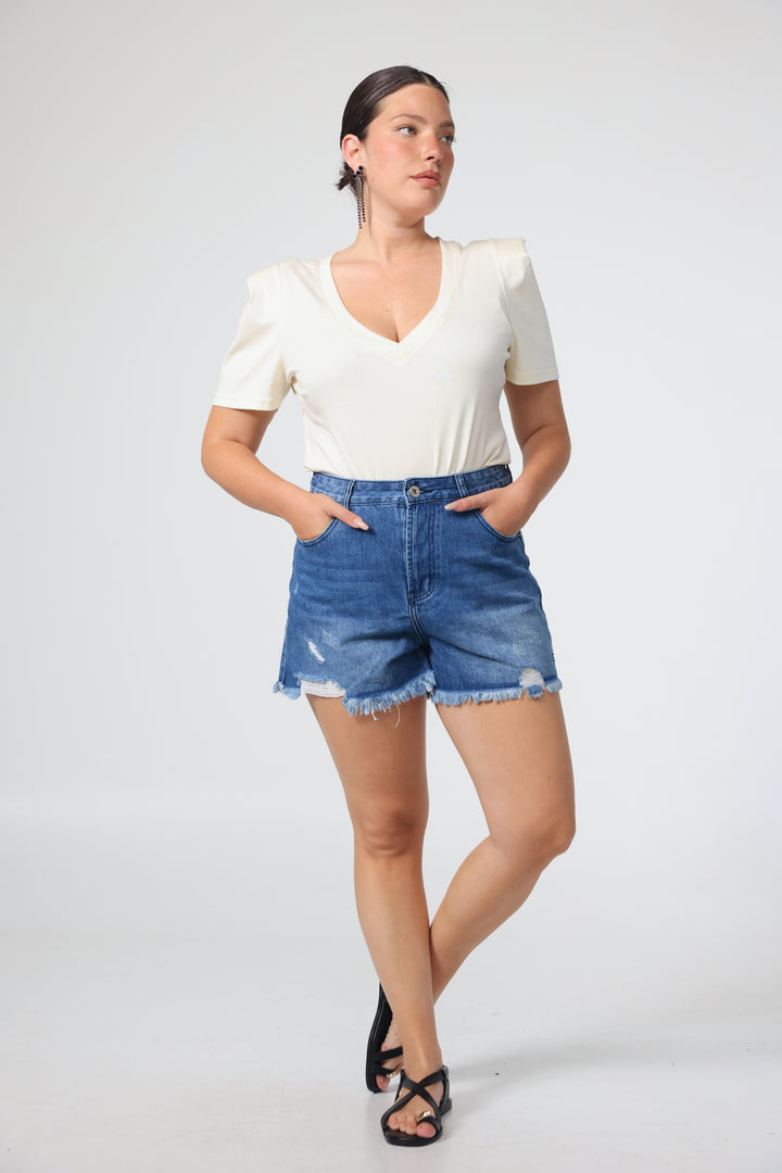 Star 403 Blue Denim Shorts