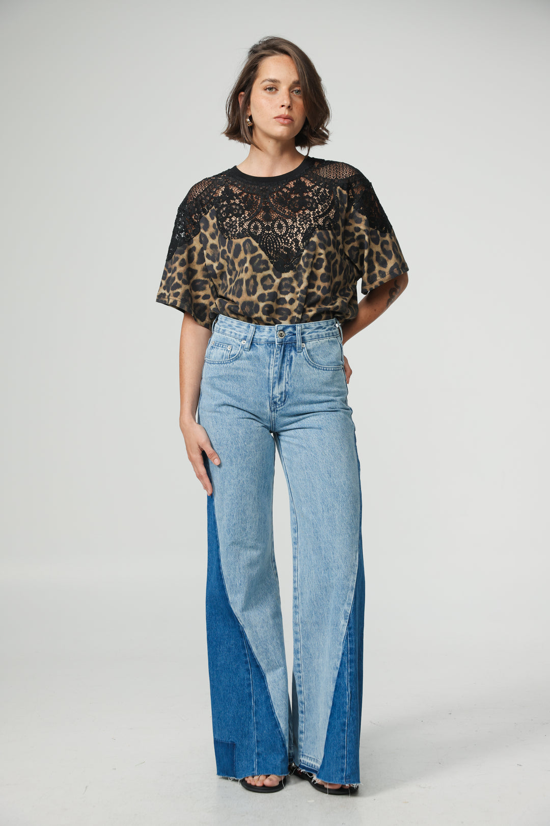 Lion Leopard Lace T-Shirt