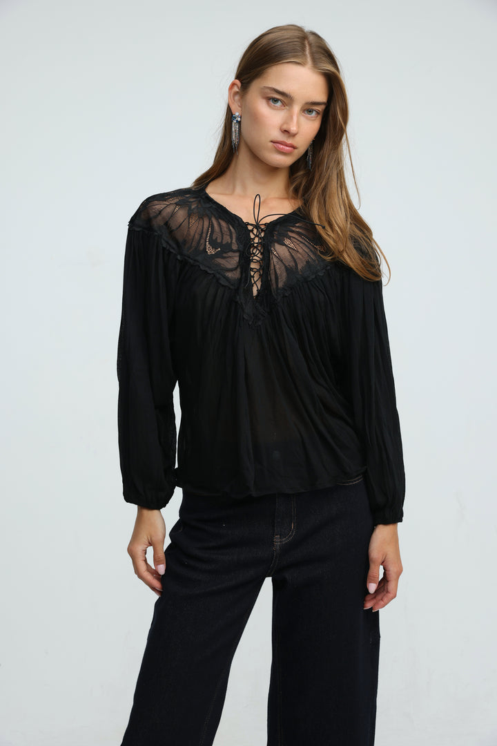Reverie Black Blouse