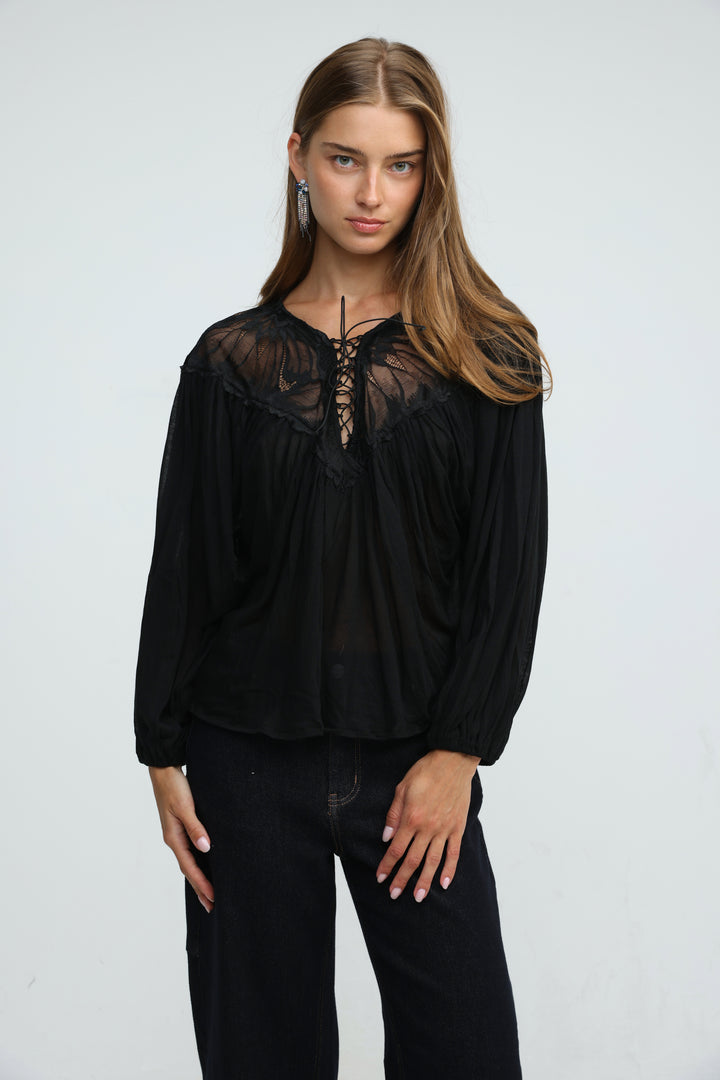 Reverie Black Blouse