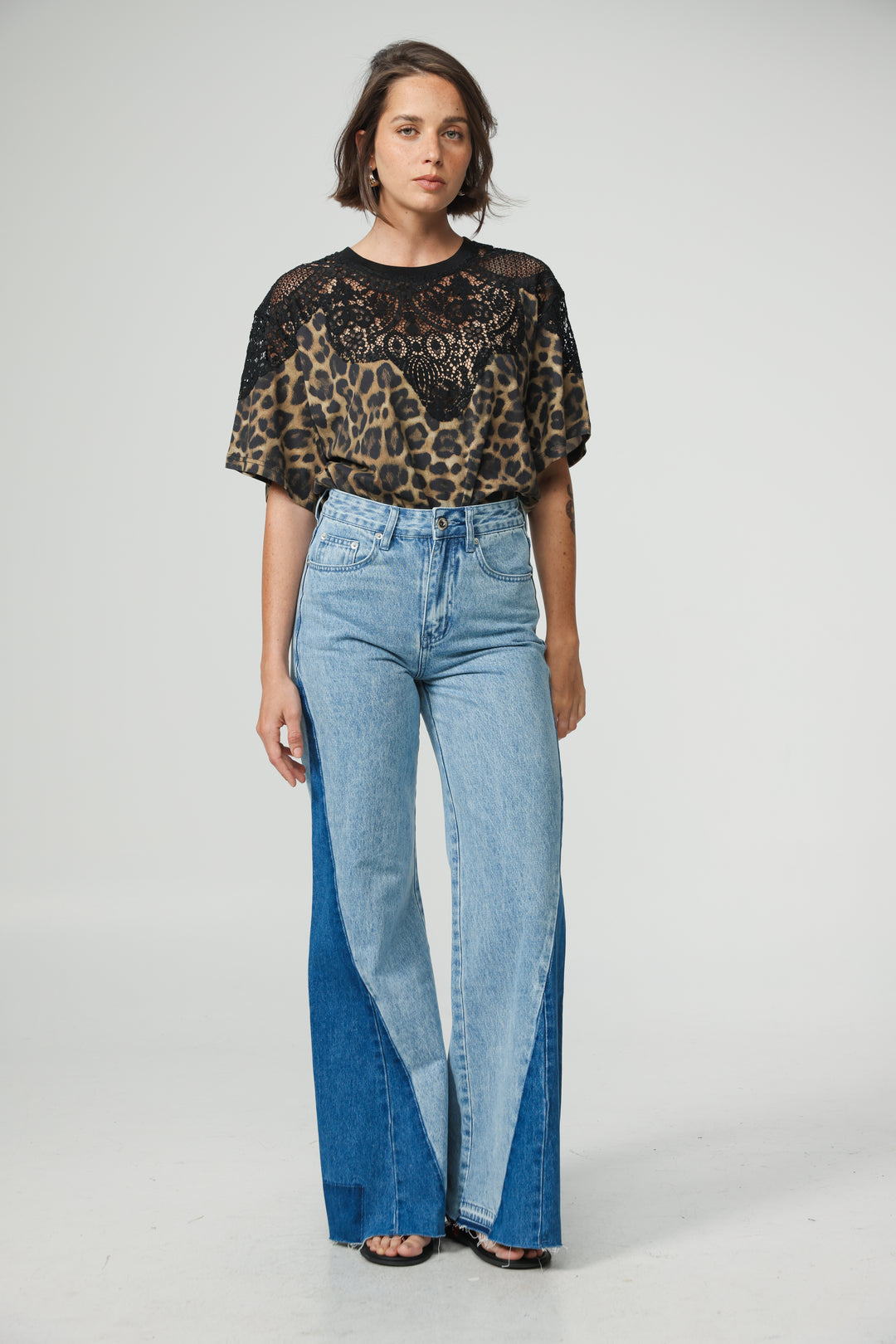 Lion Leopard Lace T-Shirt