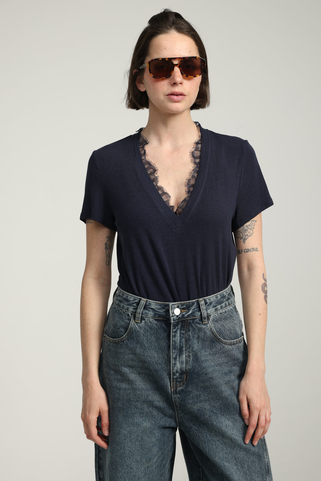Mystery Navy Rib T-Shirt