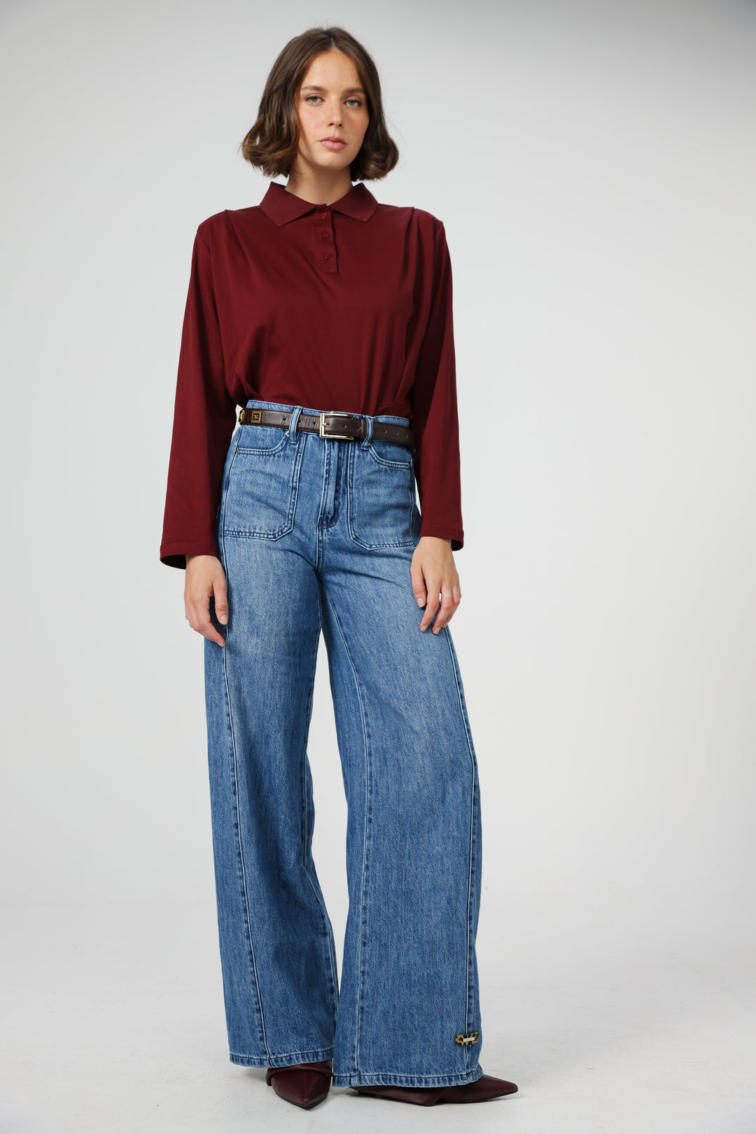 EE Brown Leather Belt