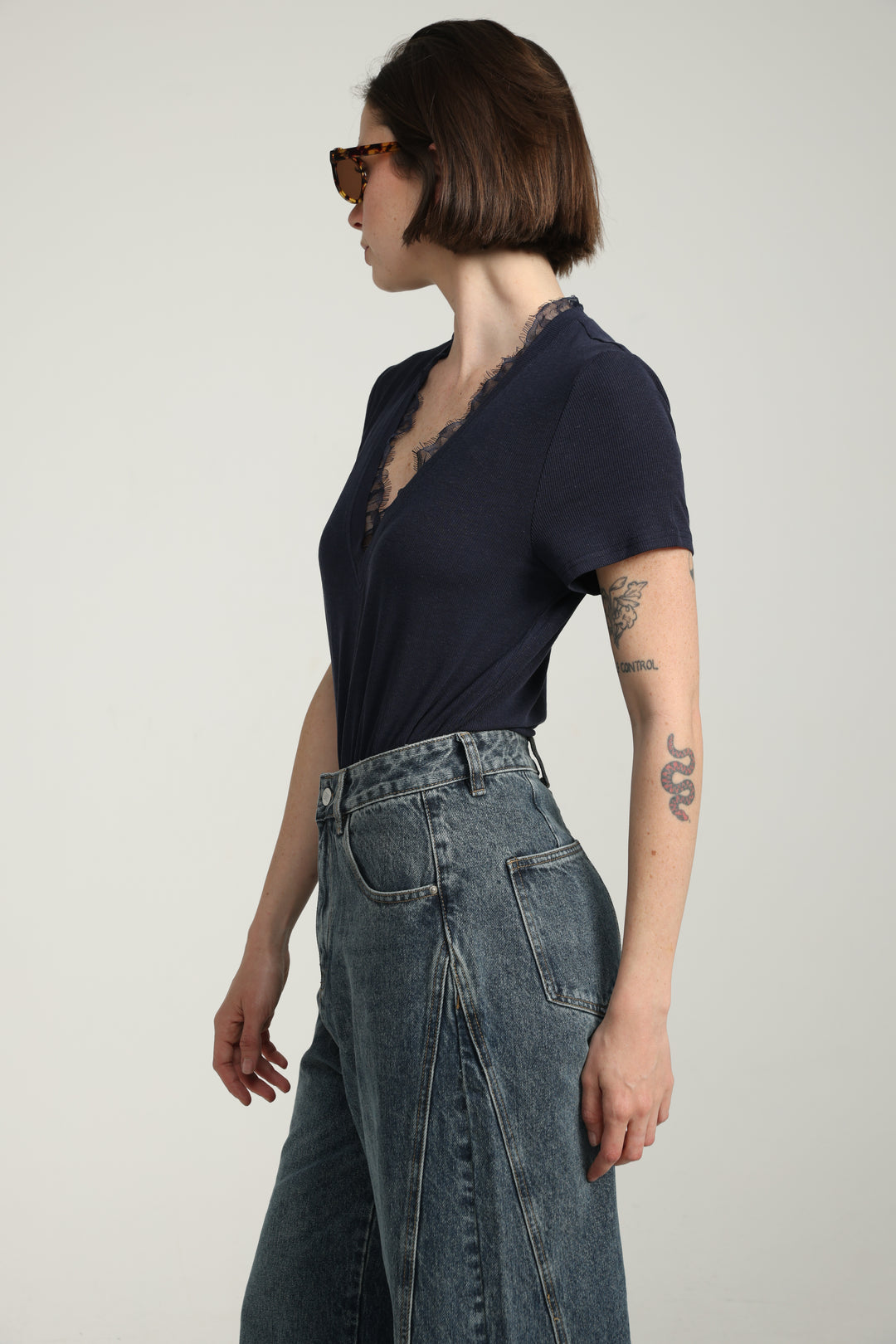 Mystery Navy Rib T-Shirt