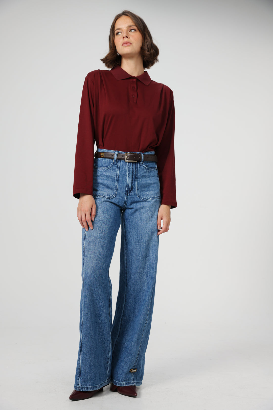 EE Brown Leather Belt