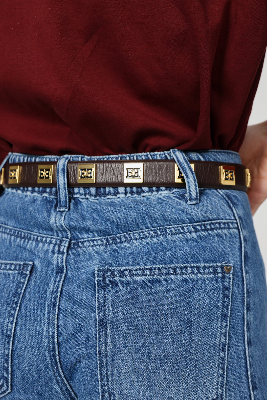 EE Brown Leather Belt