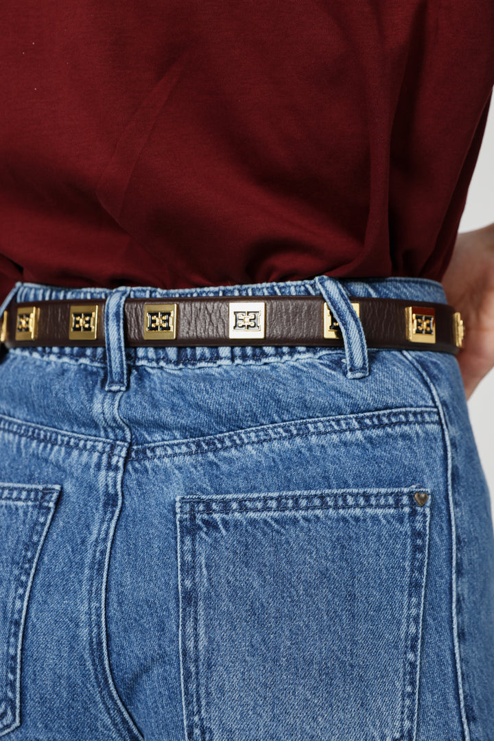 EE Brown Leather Belt