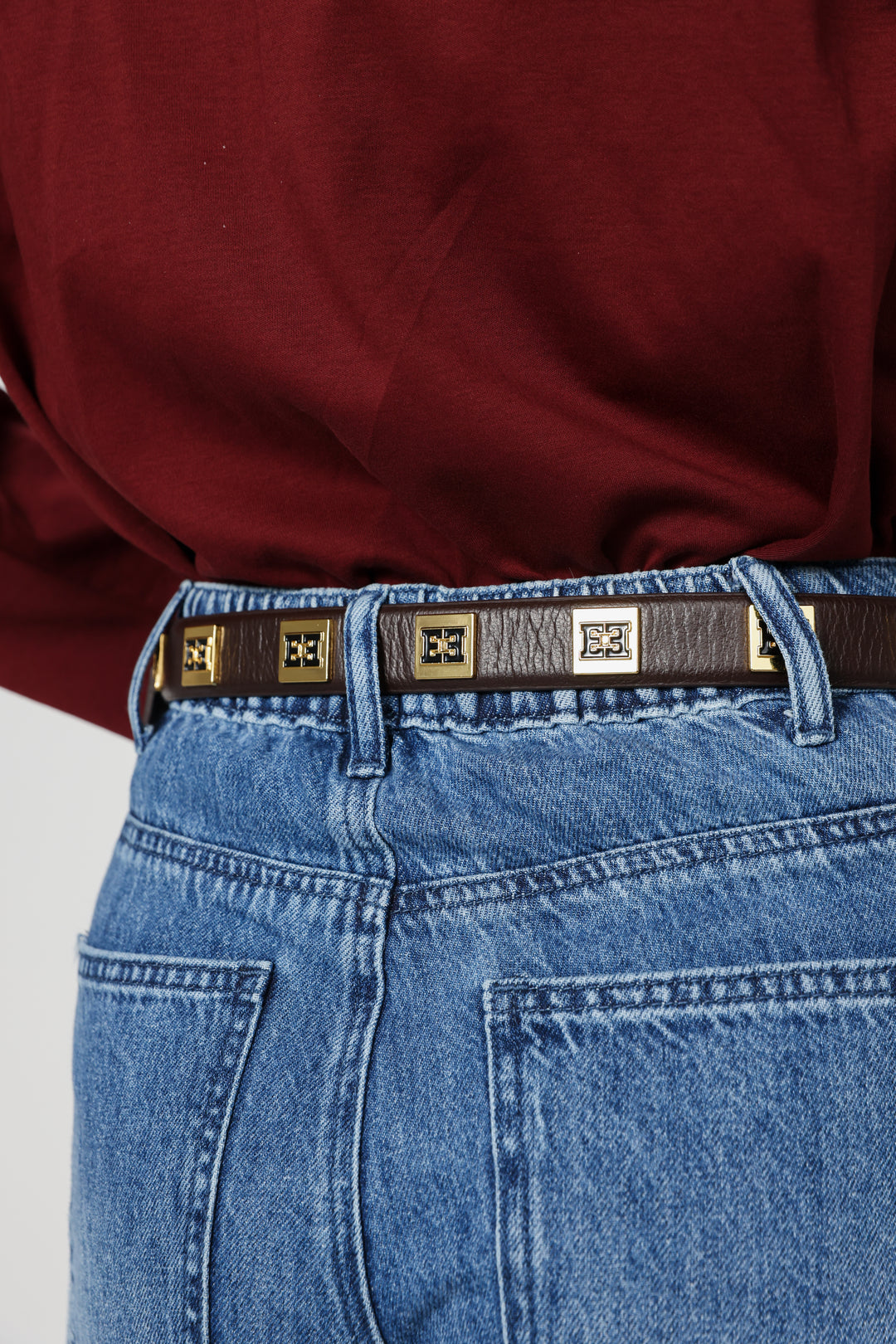 EE Brown Leather Belt