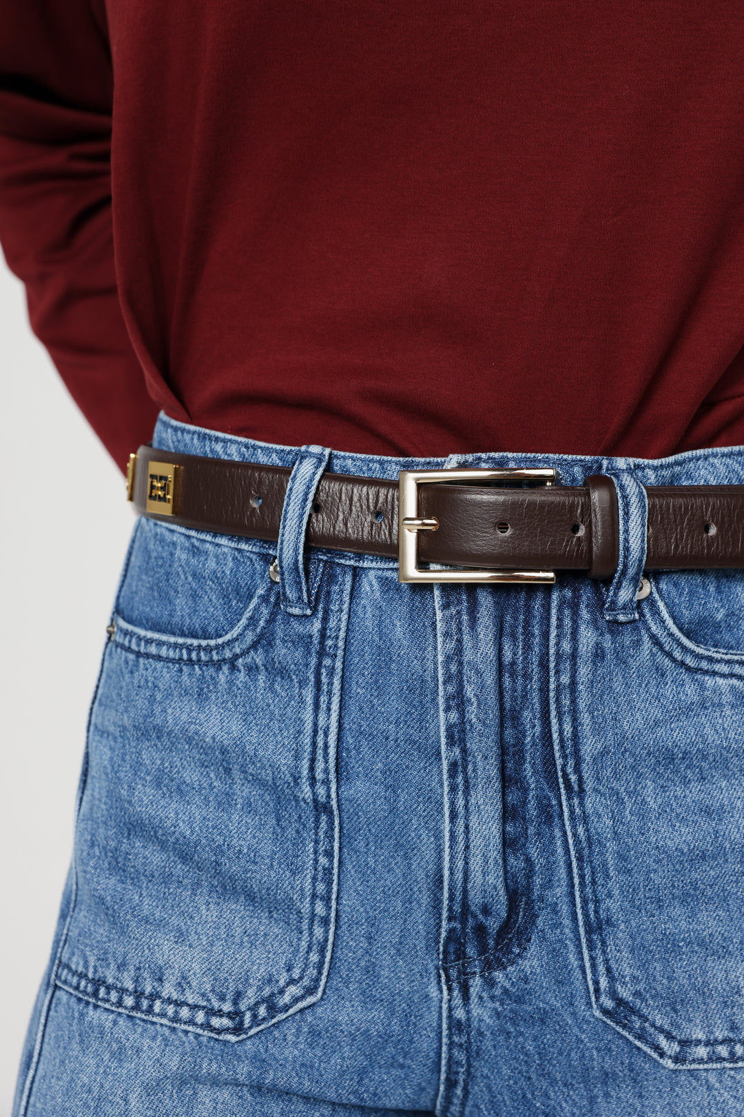 EE Brown Leather Belt