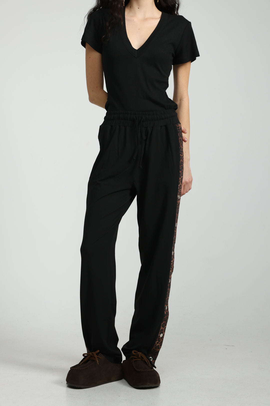 Popper Black/Leopard Joggers