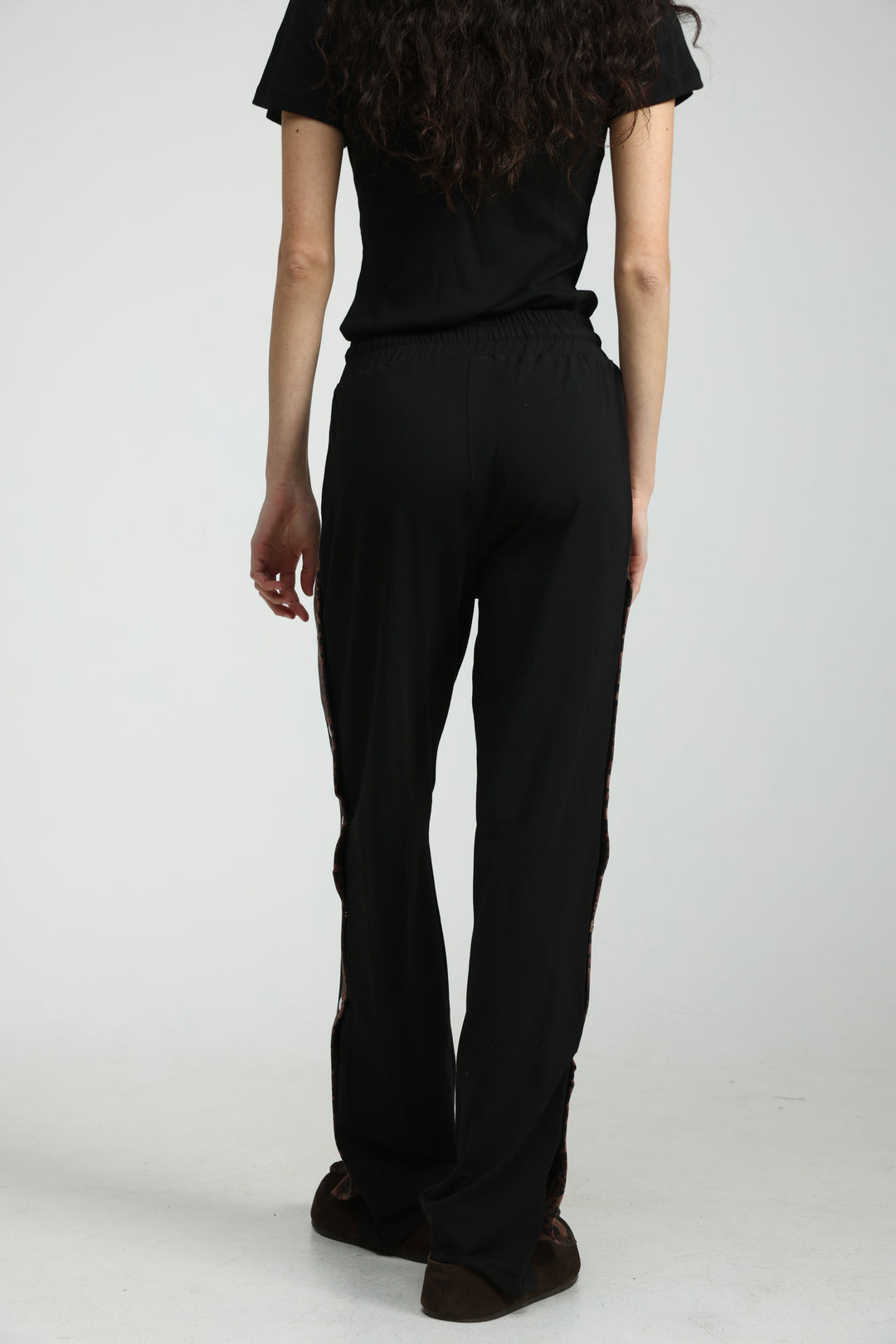 Popper Black/Leopard Joggers