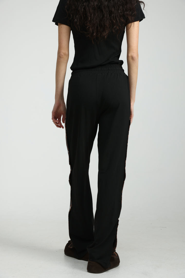 Popper Black/Leopard Joggers