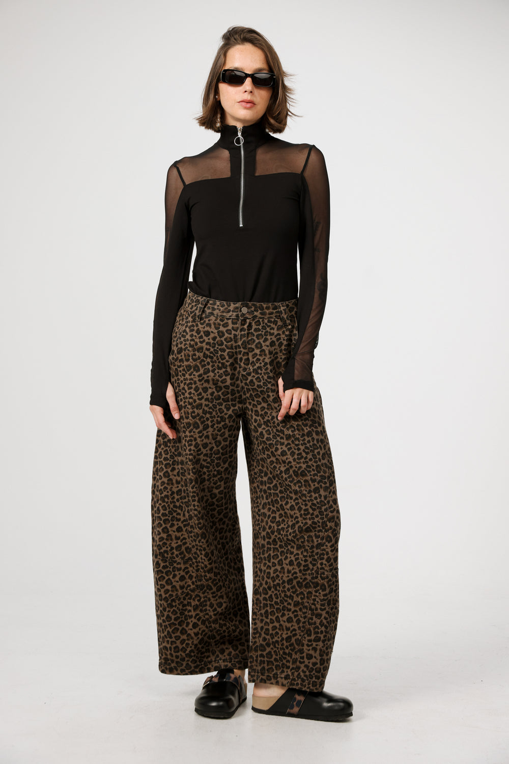 מכנסי ג'ינס מנומר Star 123 Leopard Denim