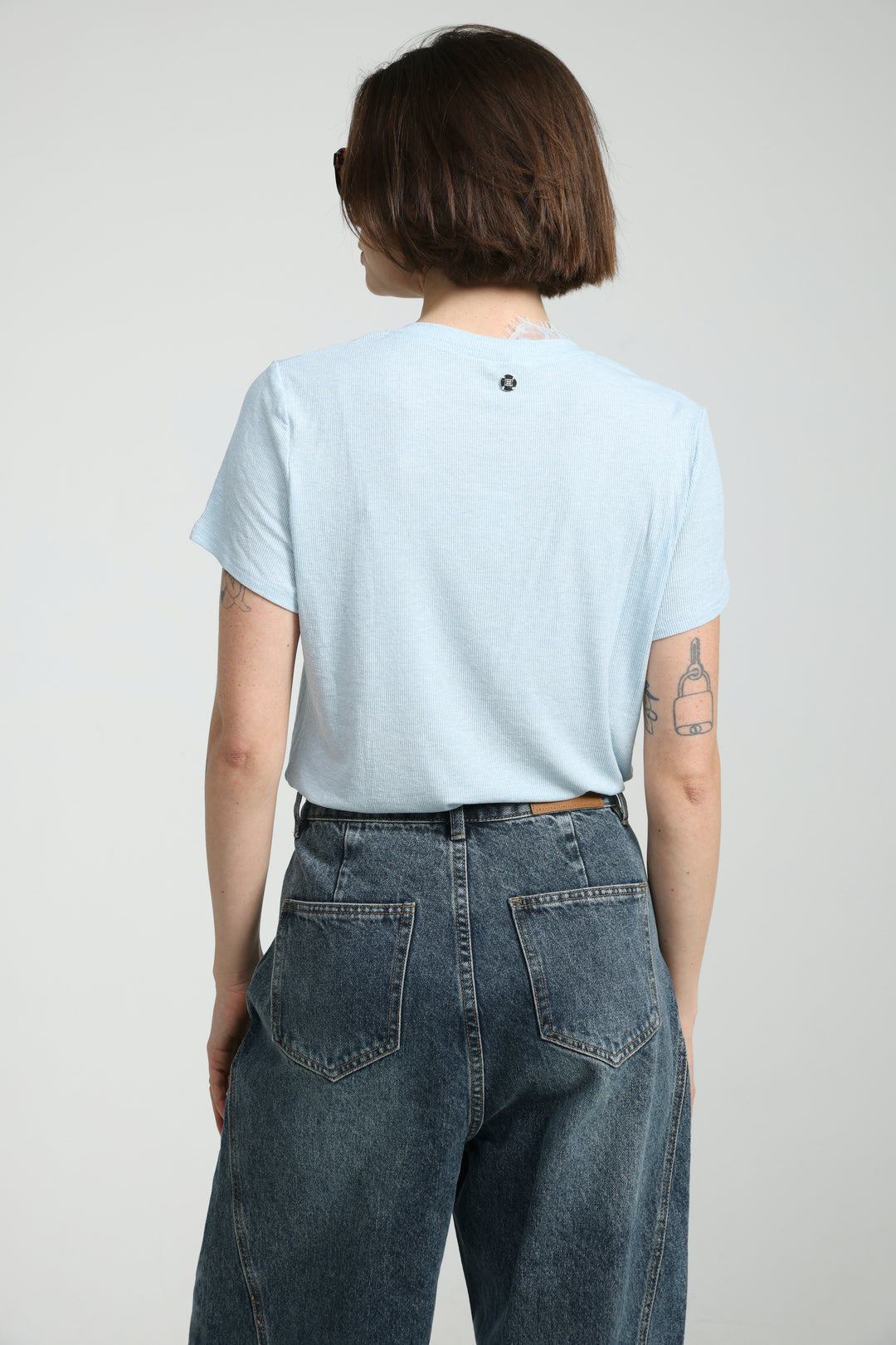 Mystery Light Blue Rib T-Shirt
