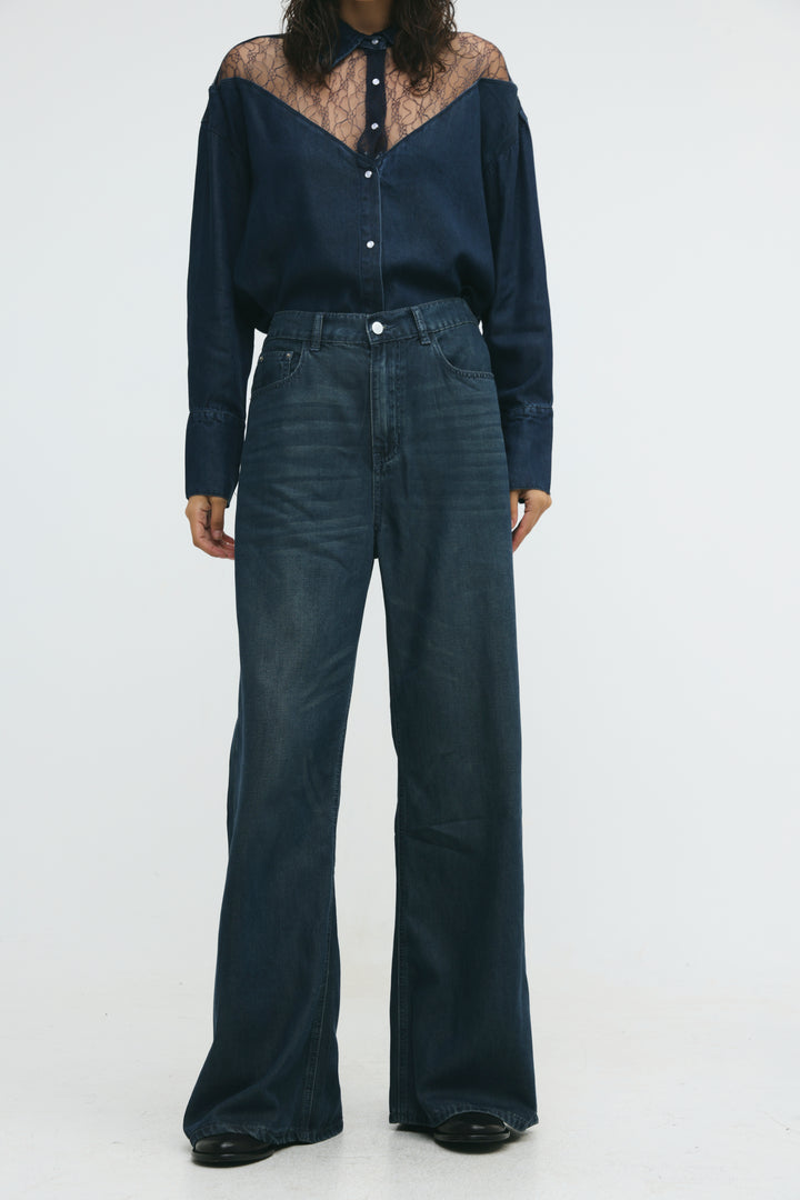 Honey Dark Blue Denim