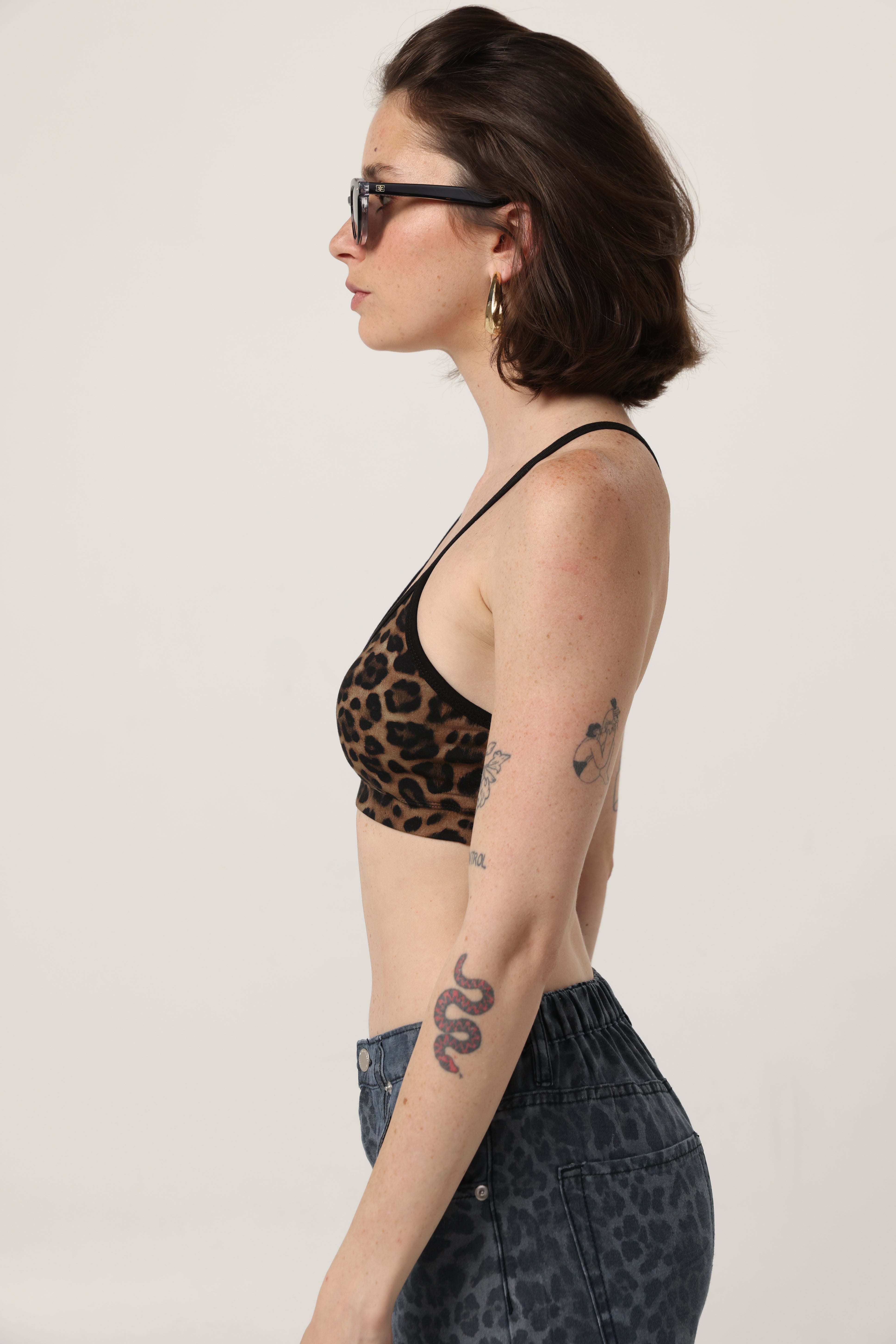 Leopard Crossover Back Bralette – SEESTARZ