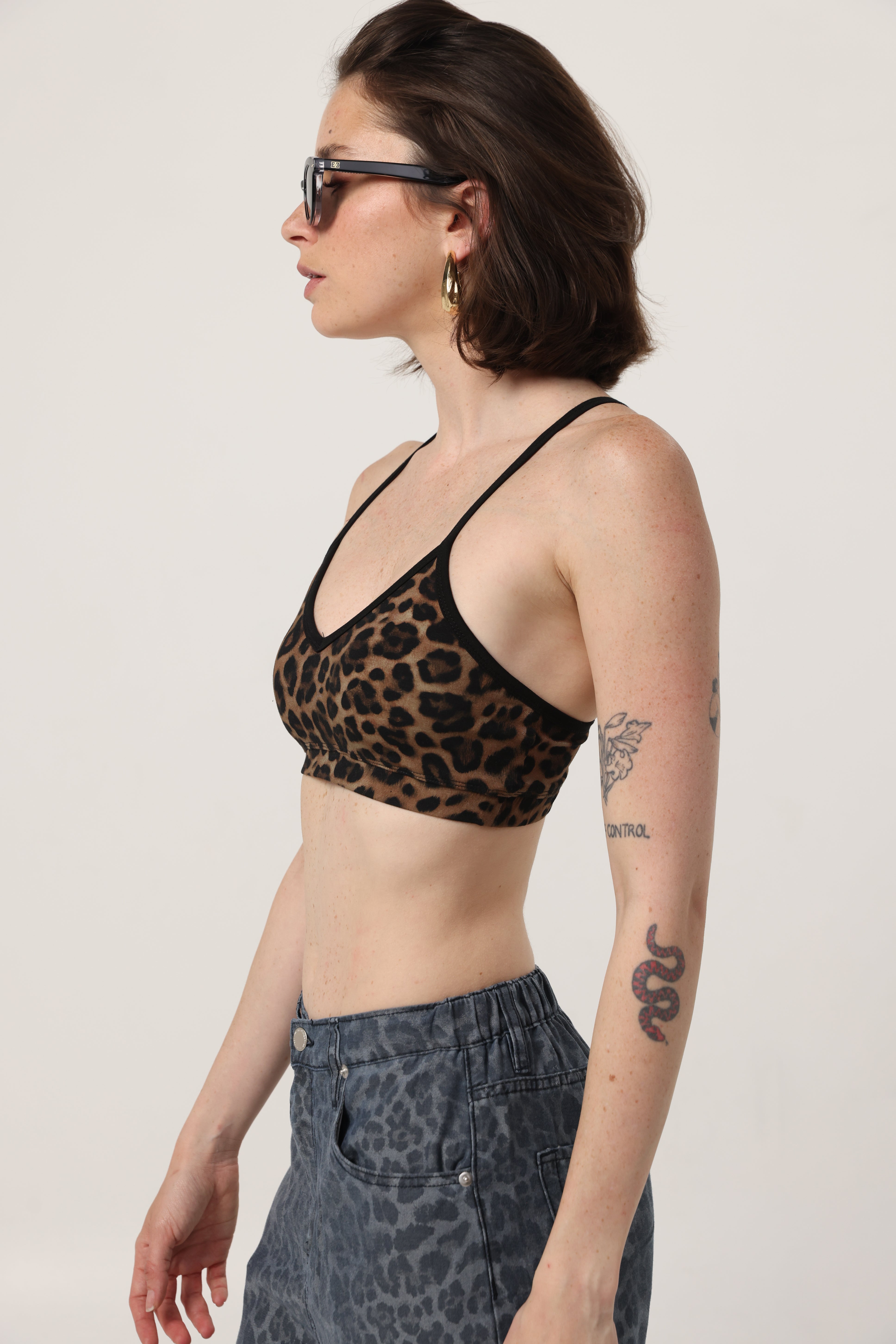 Leopard Crossover Back Bralette – SEESTARZ