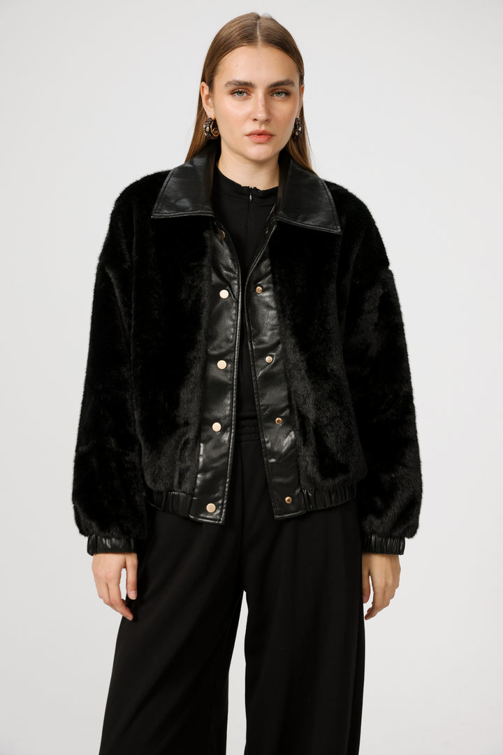 Fluffy Black Coat