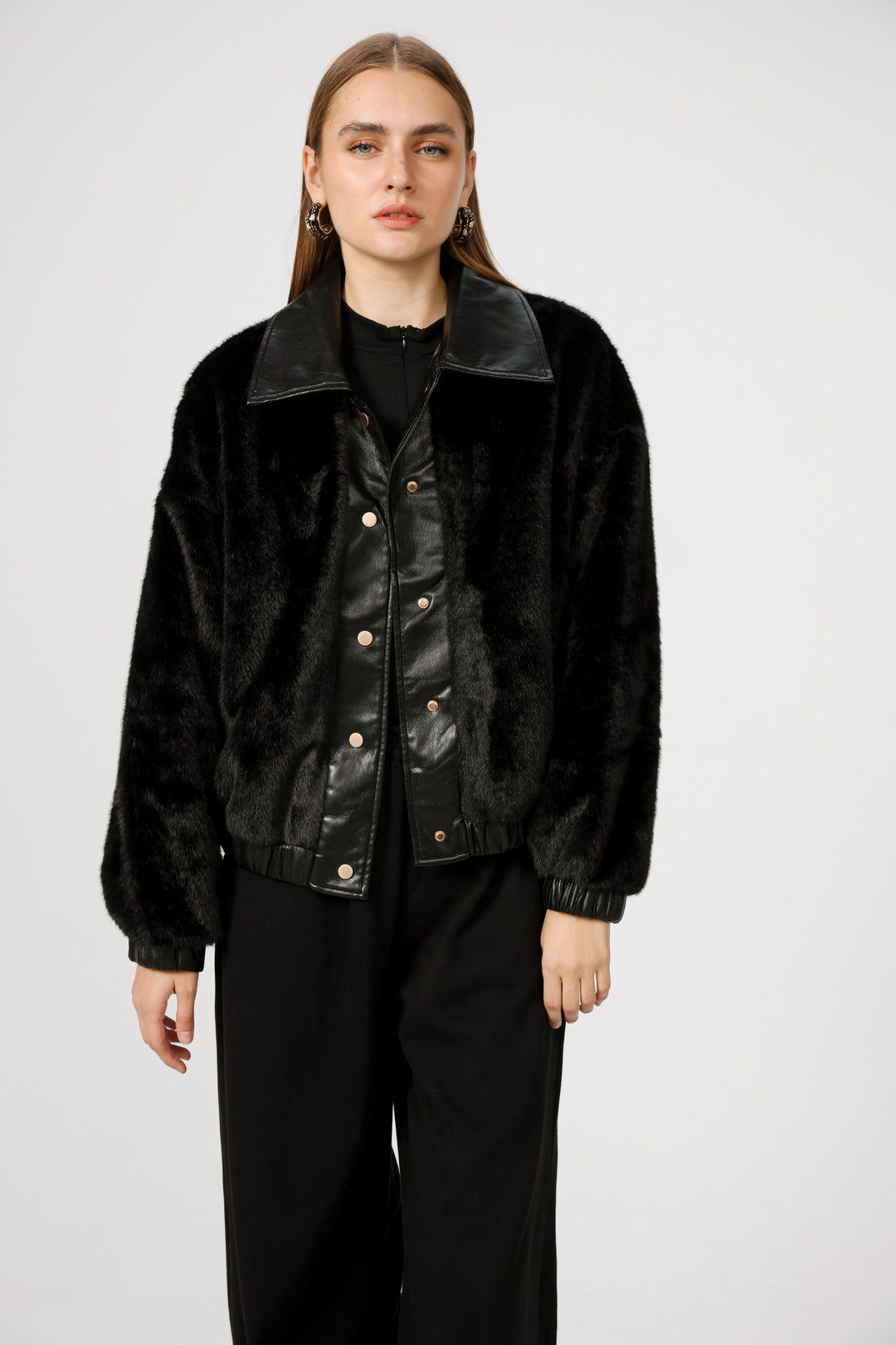 Fluffy Black Coat