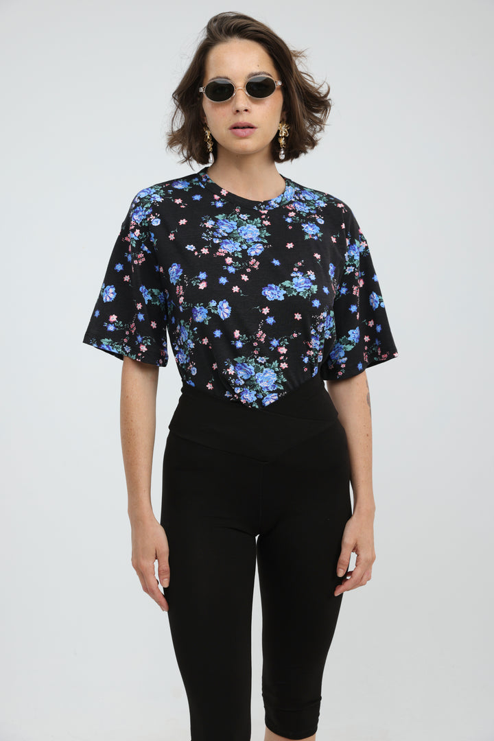 Rock Blue Floral T-Shirt