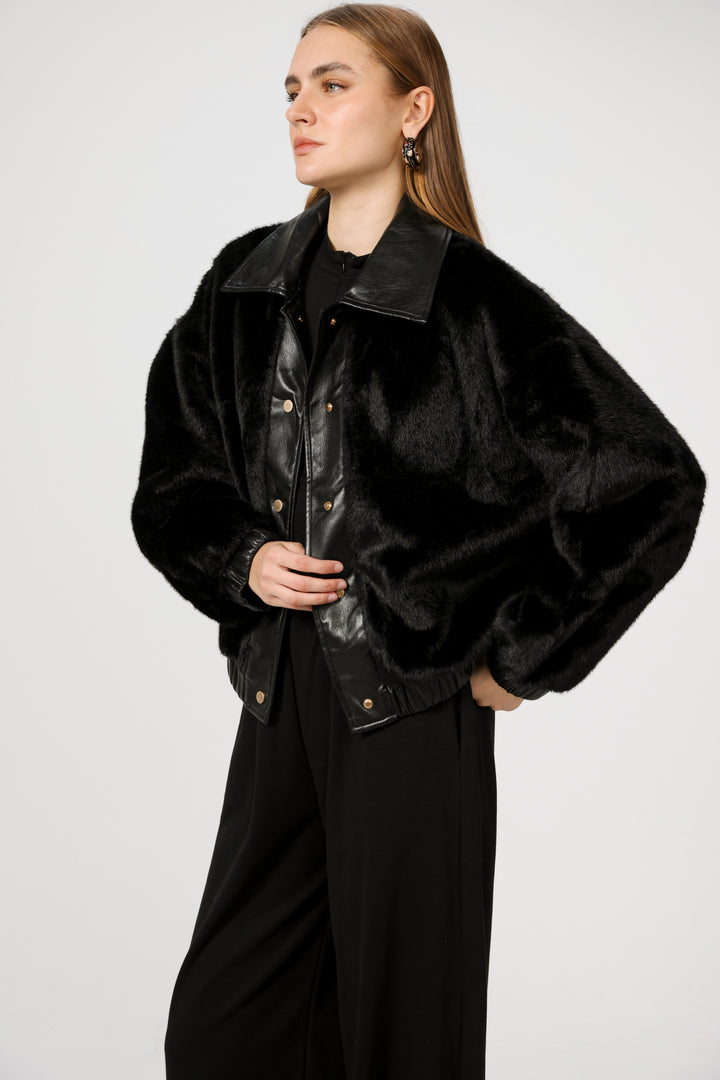 Fluffy Black Coat