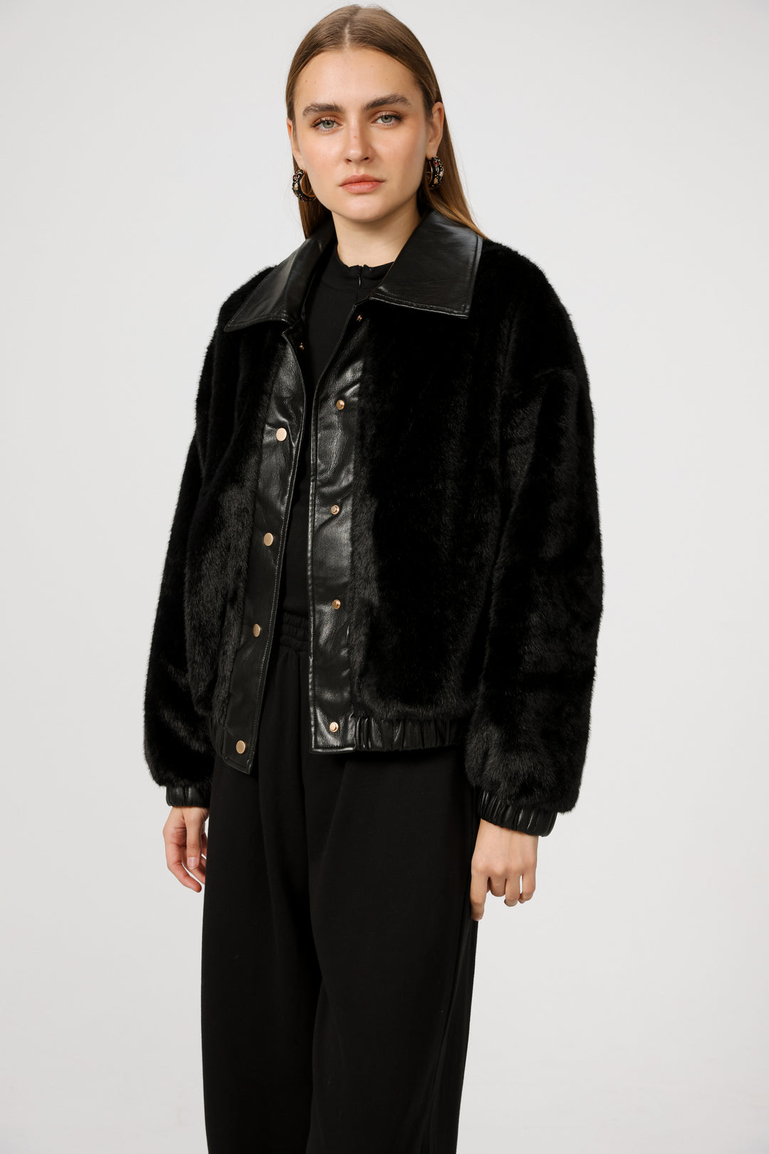 Fluffy Black Coat