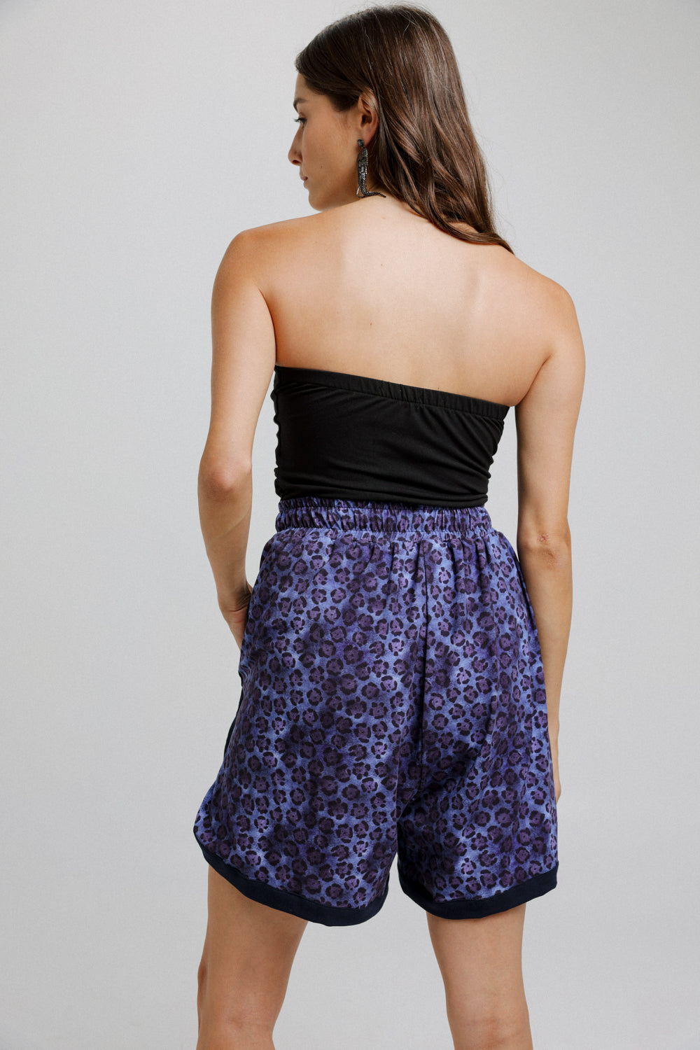 Buni Blue Leopard & Navy Shorts