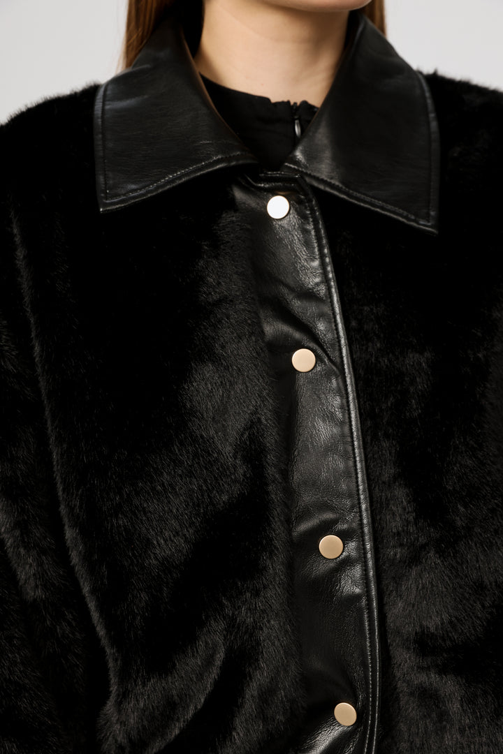 Fluffy Black Coat