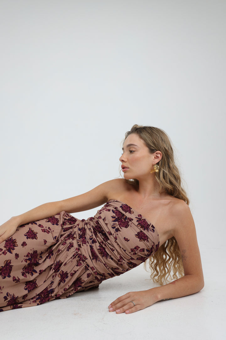 Listen Beige Floral Dress