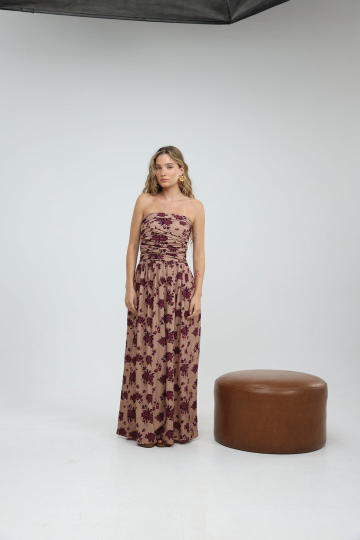 Listen Beige Floral Dress