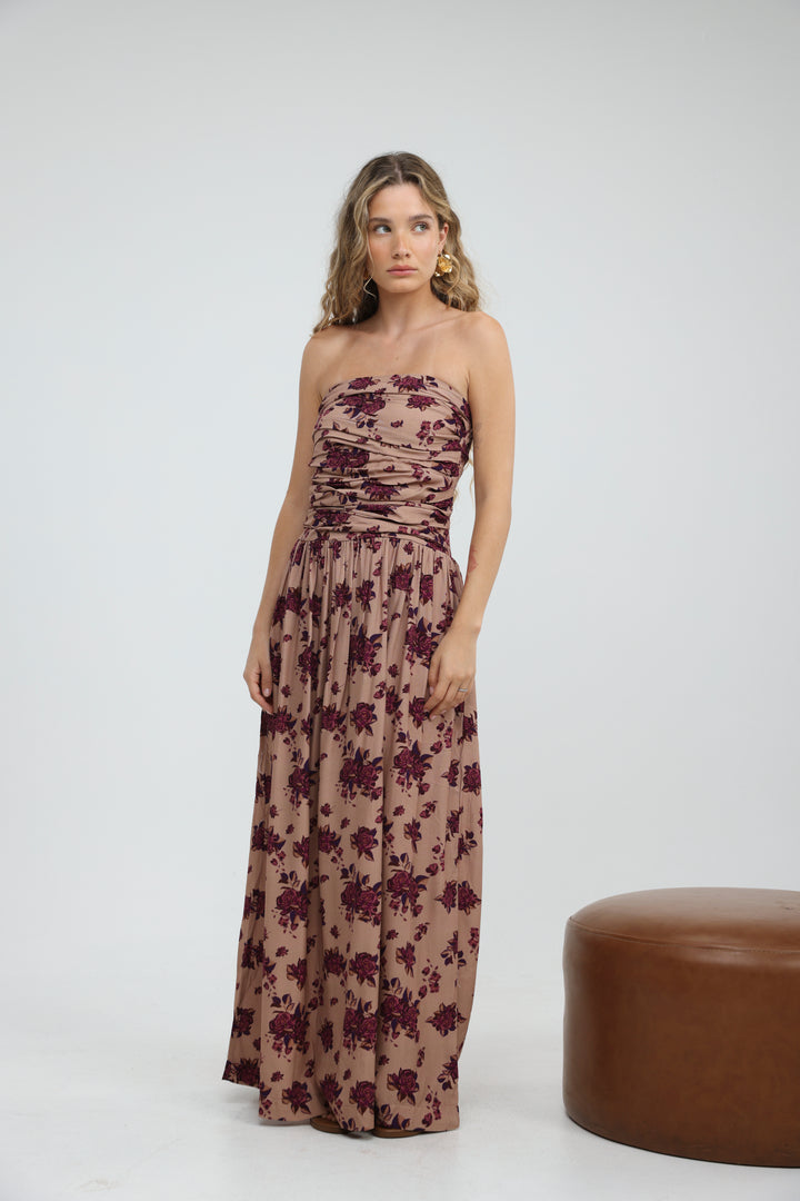Listen Beige Floral Dress