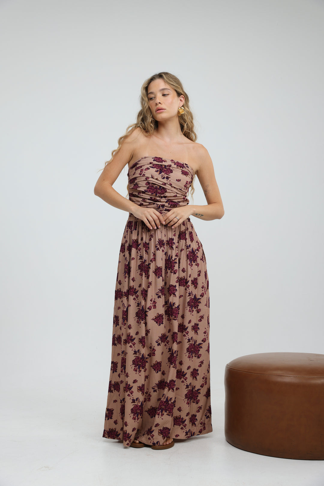Listen Beige Floral Dress
