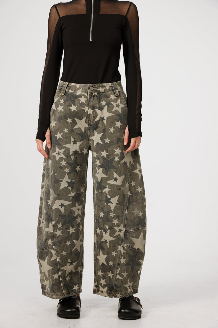 ג'ינס אפור עם הדפס כוכבים Star 123 Stars Denim 