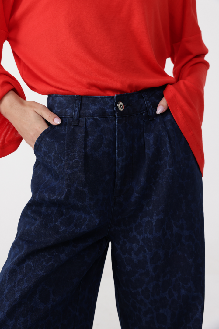 Josef Blue Leopard Denim