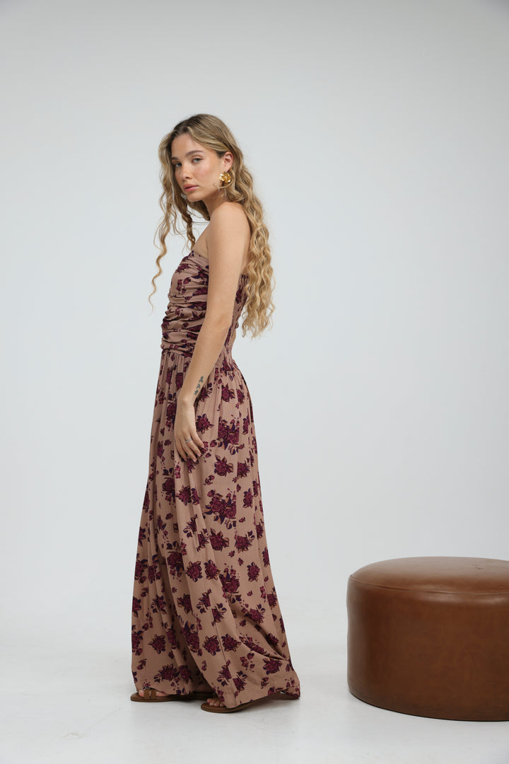 Listen Beige Floral Dress