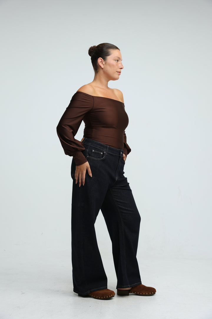 Era Wine Off Shoulder Bodysuit