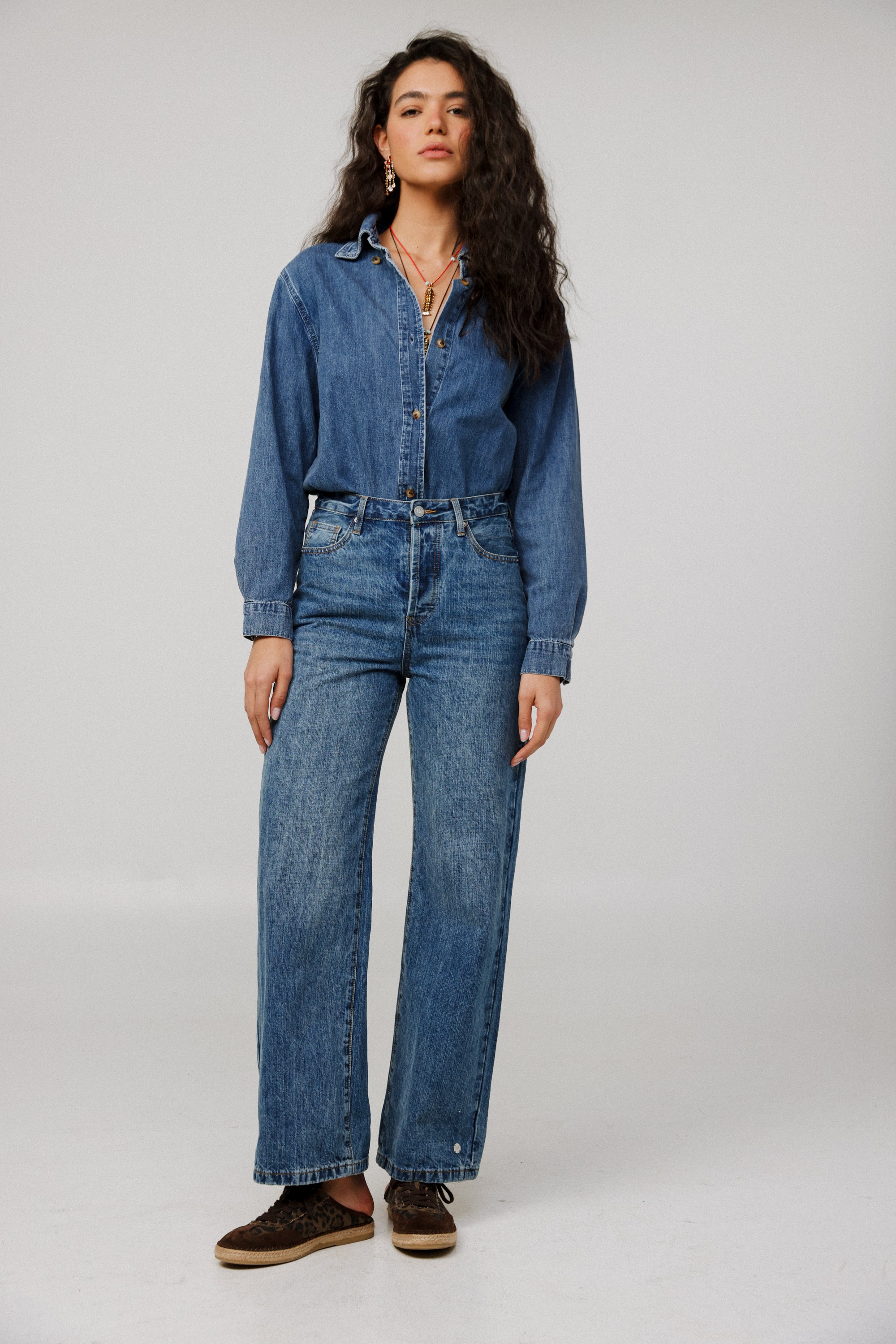 Leo Blue Denim Buttoned Shirt – SEESTARZ