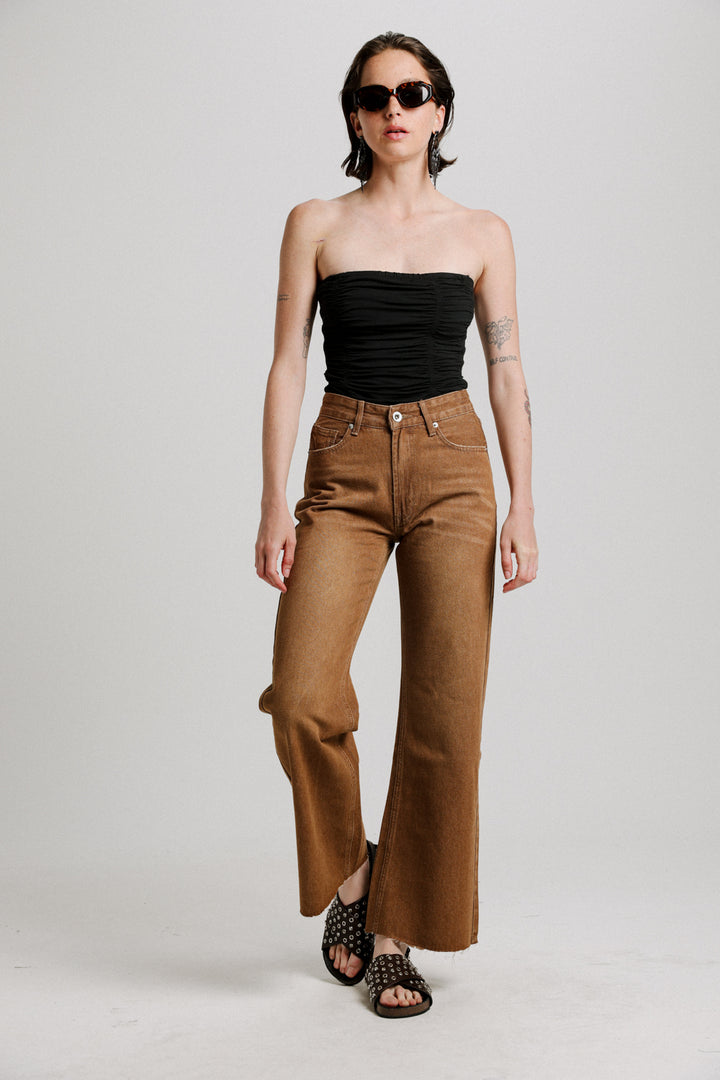 Shore Black Strapless Top