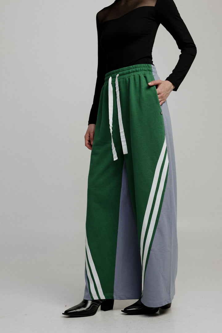 Too Cool Green Mixed Joggers