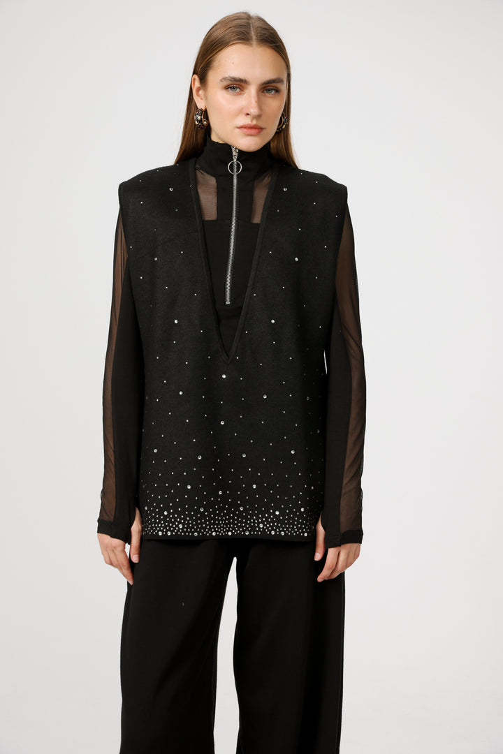 Gems Black Vest